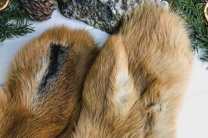 Варежки из меха лисы - Варежки
