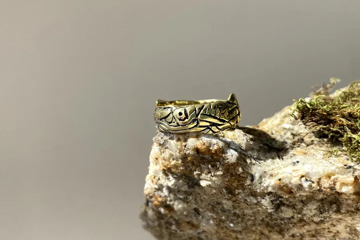 Кольцо «древняя змея» из бронзы | Таёжная лавка Тамга