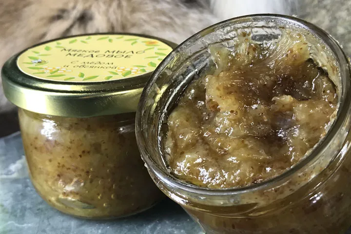Мягкое мыло медовое "С медом и овсянкой" - Косметика и природные лекарства