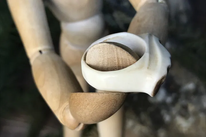Кольцо из рога "Печать тайги" | Таёжная лавка Тамга