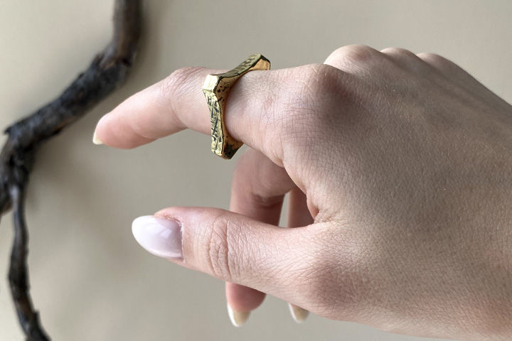Кольцо «Квадрат» из бронзы - Кольца